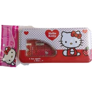 ❤️*Brand New*Hello Kitty Sanrio red heart pencil box